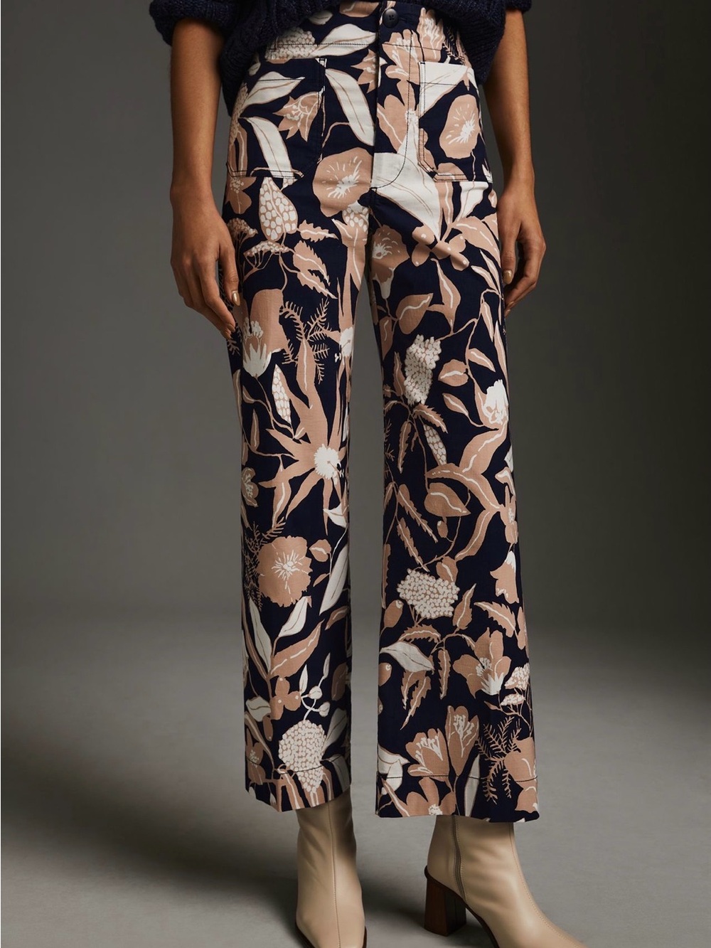 Maeve Colette High-Rise Wide-Leg Cropped Pants by Jo Faulkner - Picture 2 of 5